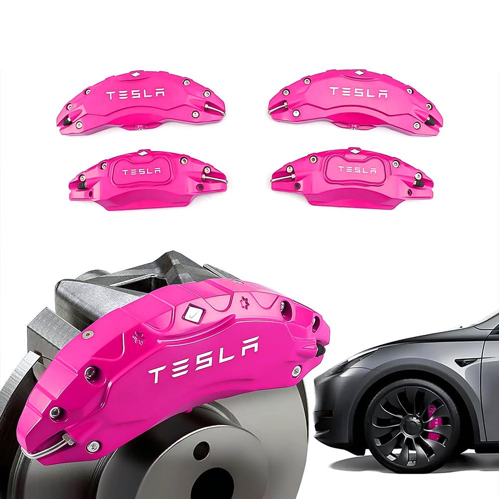 19" /20" Dark Pink Wheel Brake Caliper Cover For Tesla Model Y