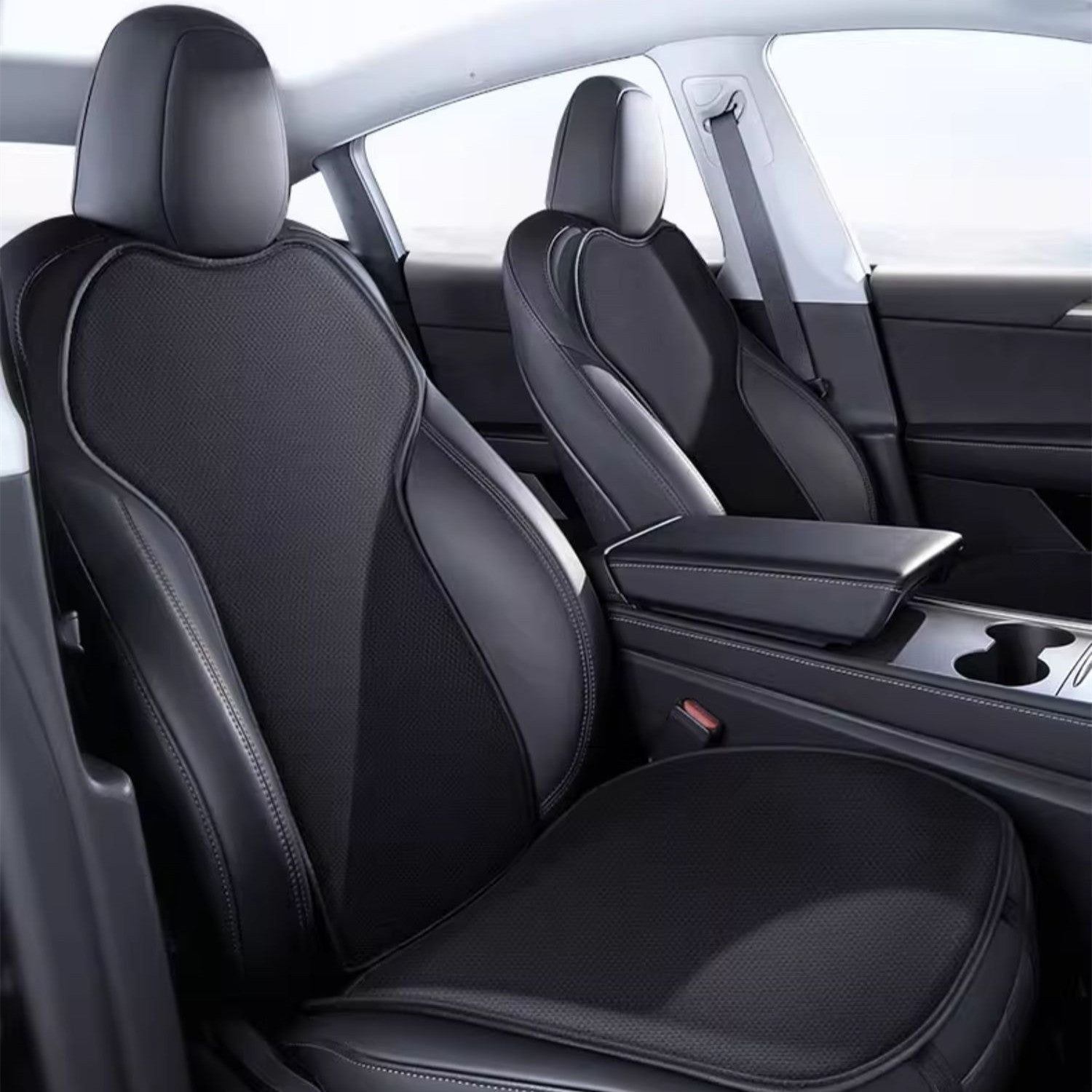 Black Seat Ventilation Seat Covers for Model 3/Y