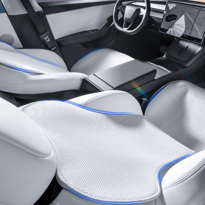 White Seat Ventilation Seat Covers for Model 3/Y