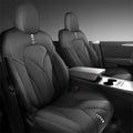 Black Nappa Leather Seat Covers for Tesla Model 3 & Y