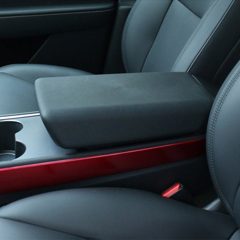 Black Car Armrest Cover for Tesla Model 3 Highland