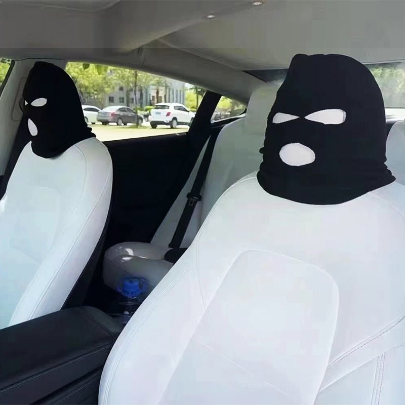 Black Car Seat Head Cover For Tesla Model 3