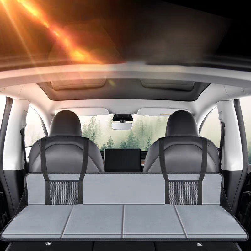 Grey Car Travel Rear Seat Mattress Extension Plate