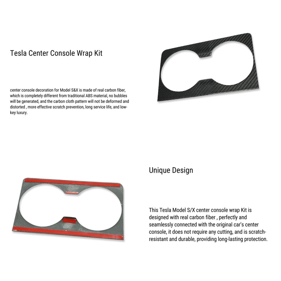 Carbon Fiber beverage holder for Tesla Model S