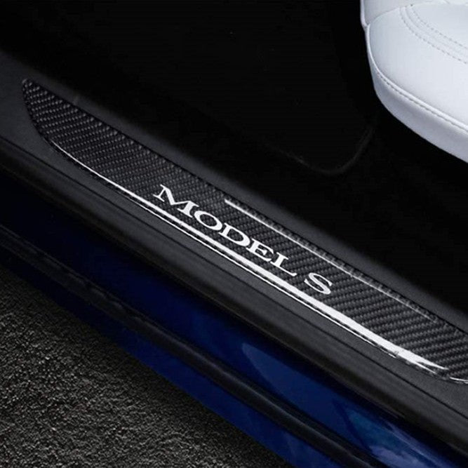 Carbon Fiber Textured Front Door Sill Protector