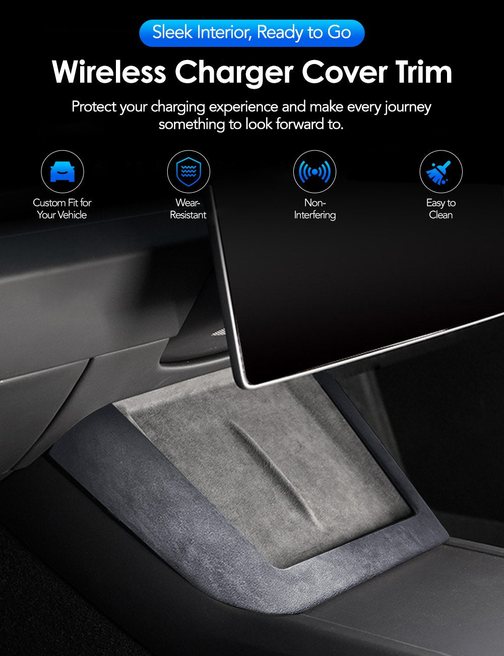 Center Console Wireless Charger Cover Trim