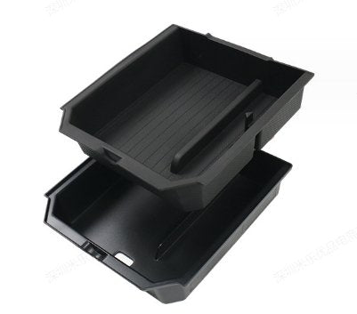 Black Center Front Storage Box Double-Layered