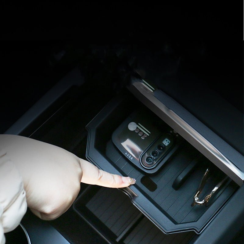 Black Center Front Storage Box Double-Layered