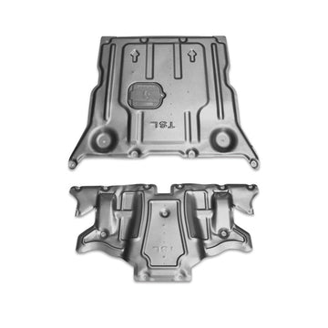Silver Chassis protection plate for Tesla Model Y