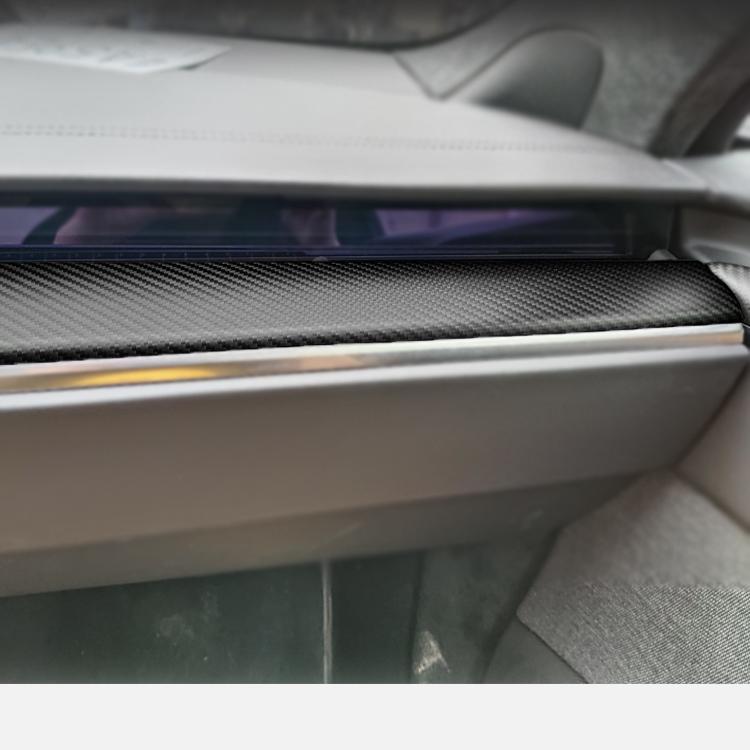 Dashboard Panel Glossy Carbon Fiber Overlay for Model S