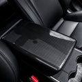 Glossy Dry Carbon Fiber Armrest Box Trim Cover for Cybertrunk