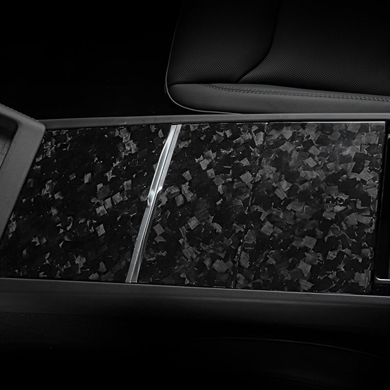 Glossy Dry Carbon Fiber Panel Console Wrap For Tesla New Model Y