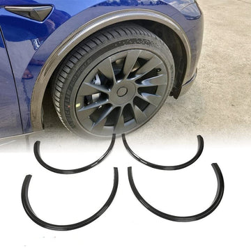 JC Dry Carbon Fiber Wheel Eyebrow Arch Trim for Tesla Model Y 2020-2024