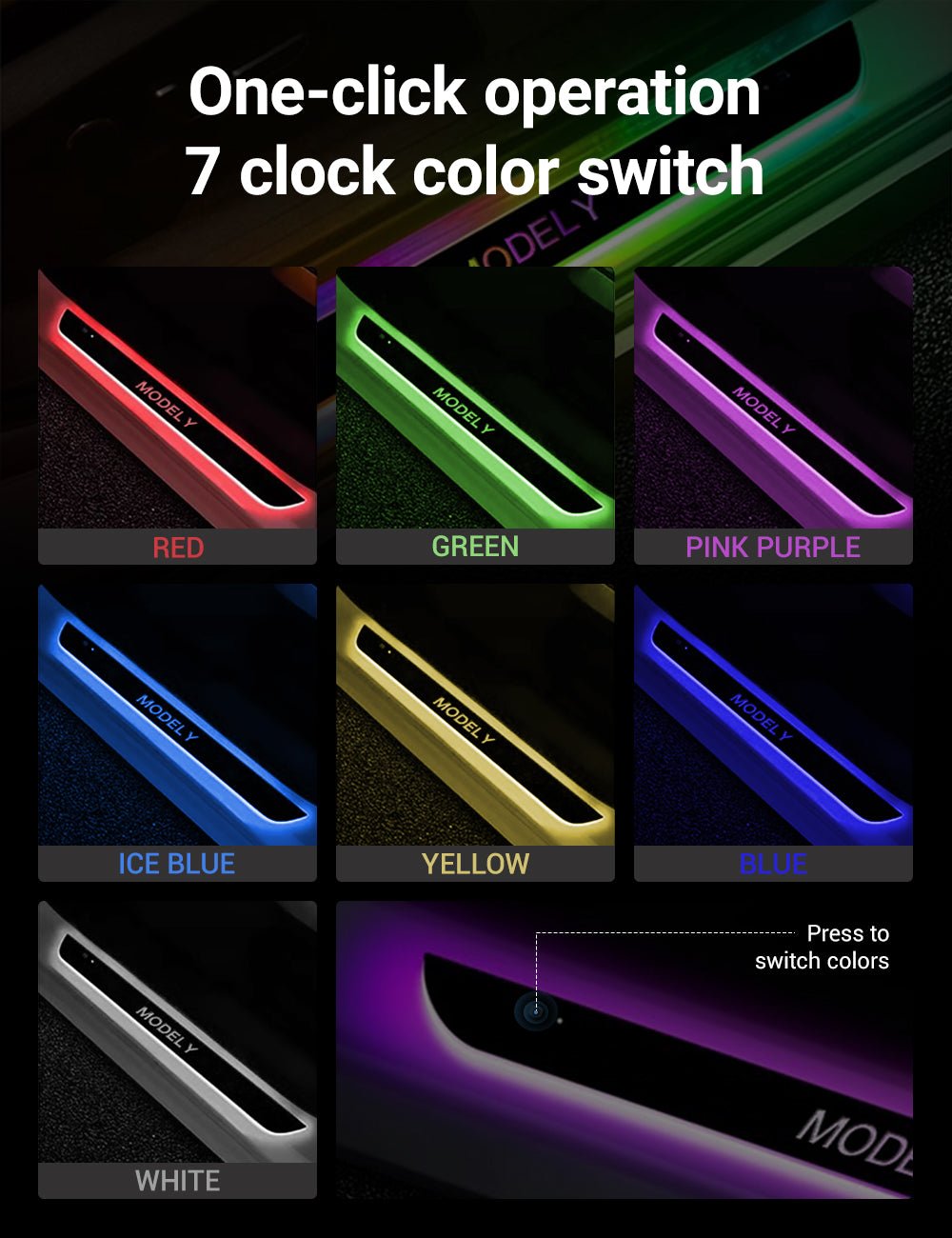 LED Colorful Lights illuminated Door Sills