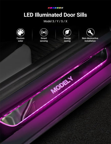 LED Colorful Lights illuminated Door Sills