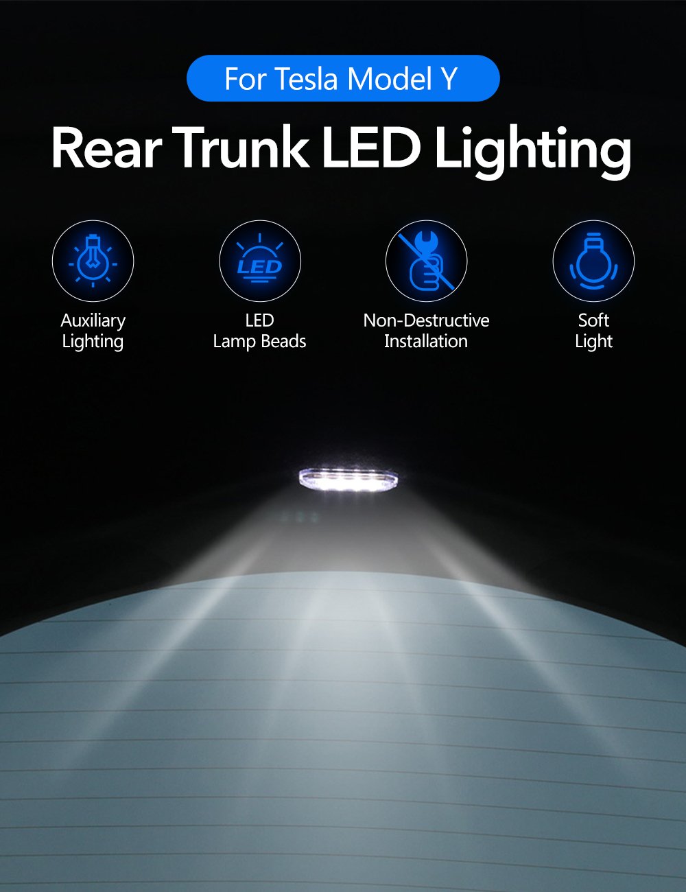 APTESL LED Trunk Light for Model Y