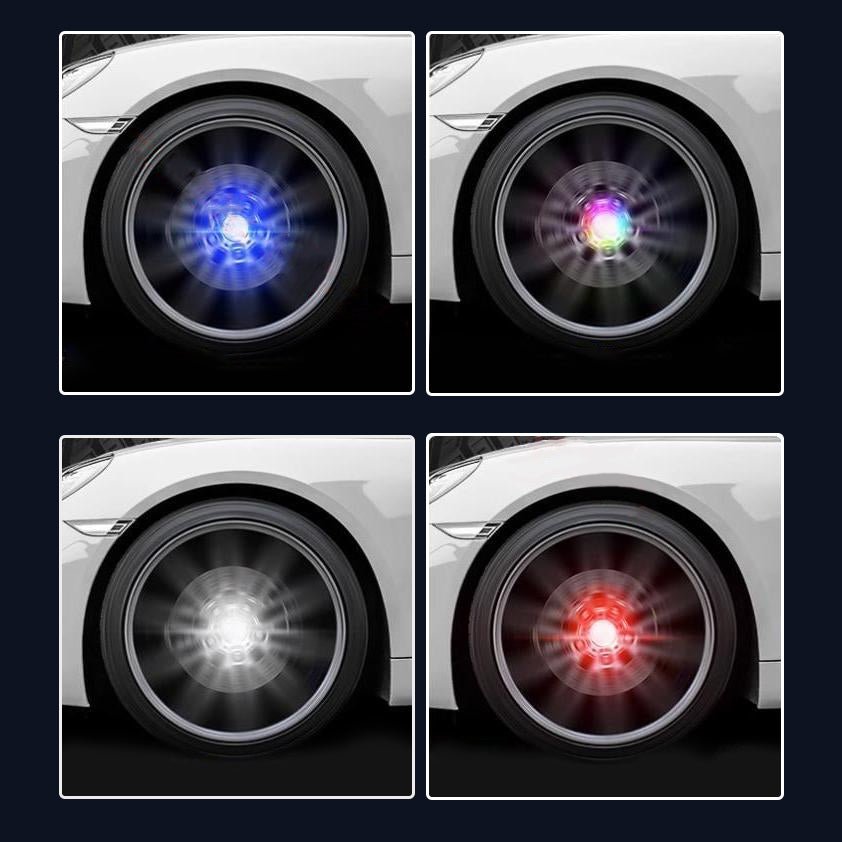 Blue LED Wheel Hub Light Caps For Tesla Model 3
