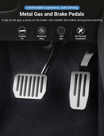 Metal Gas And Brake Pedal for Tesla Model S/X 2017-2021