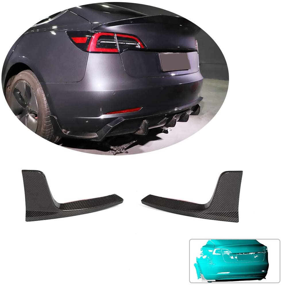 Real Carbon Fiber Rear Splitter suitable for Tesla Model 3