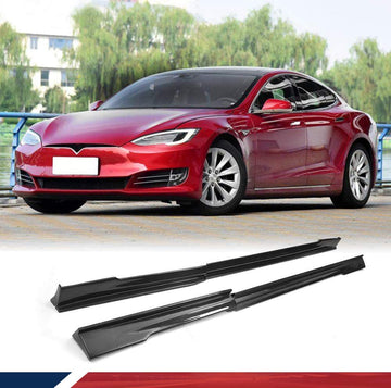 Real Carbon Fiber Side Skirts for Tesla Model S 2014-2020【REVOZPORT Style】