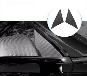 Real Dry Carbon Fiber A-Pillar Accent Overlays for Model 3/Y