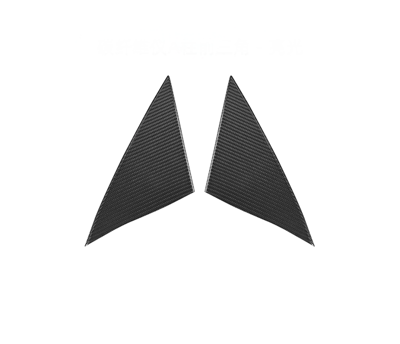 Real Dry Carbon Fiber A-Pillar Accent Overlays for Model 3/Y