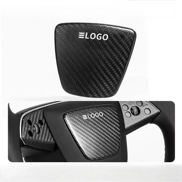 Real Dry Carbon Fiber Airbag Trim Cover for New Model Y & Model 3 Highland