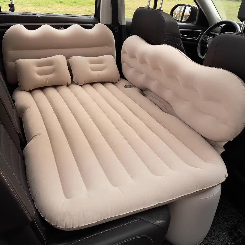 Beige rear seat air mattress for tesla model 3