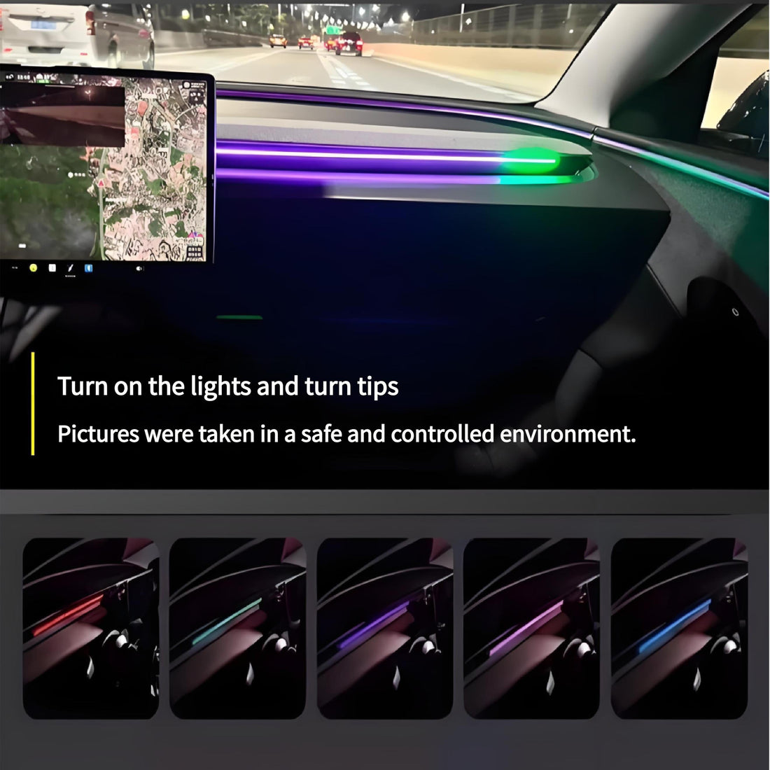 Smart BSD Blind Spot Monitor RGB Ambient Alert Lights