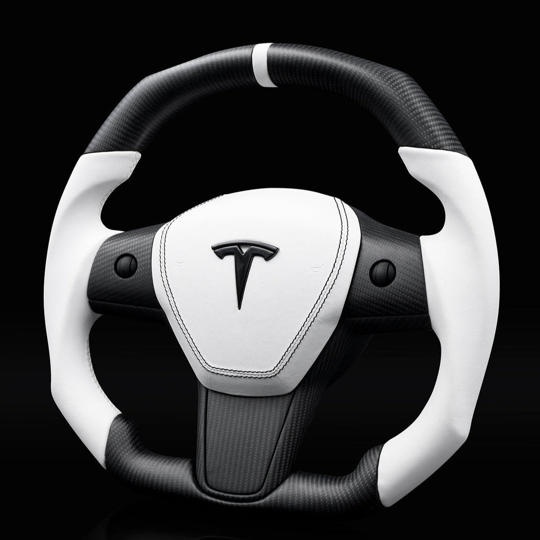 Square Carbon Fiber Steering Wheel for Tesla Model 3 / Y 【Style 42】