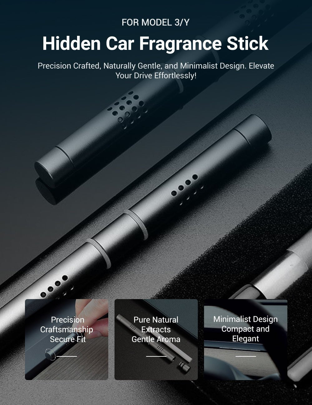APTESL Car Fragrance Stick for Model 3/Y