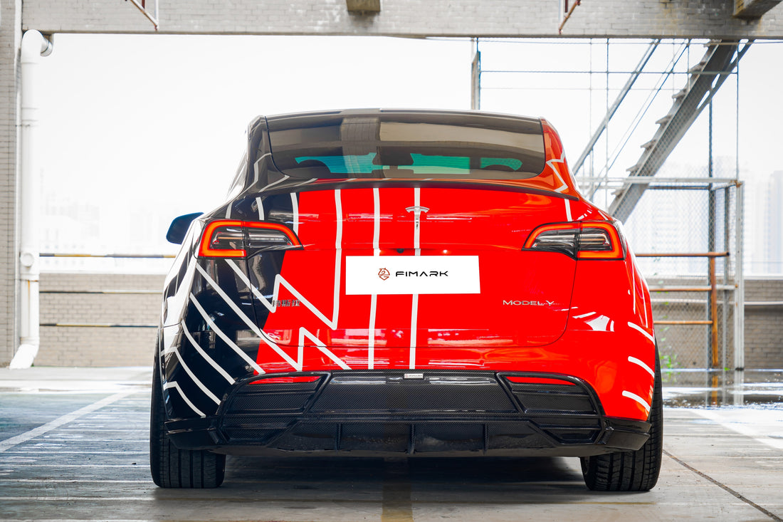 APTESL Carbon Fiber Rear Bump Diffuser for Tesla Model Y
