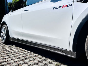 APTESL Carbon Fiber Side Skirts TOPMIX for Tesla Model Y