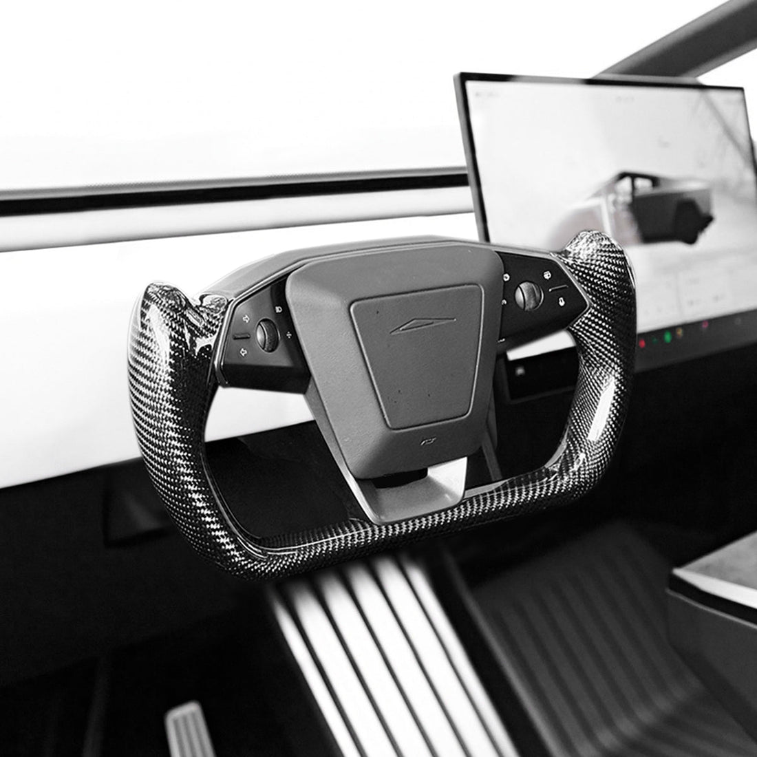 APTESL Cybertruck Carbon Fiber Yoke Steering Wheel