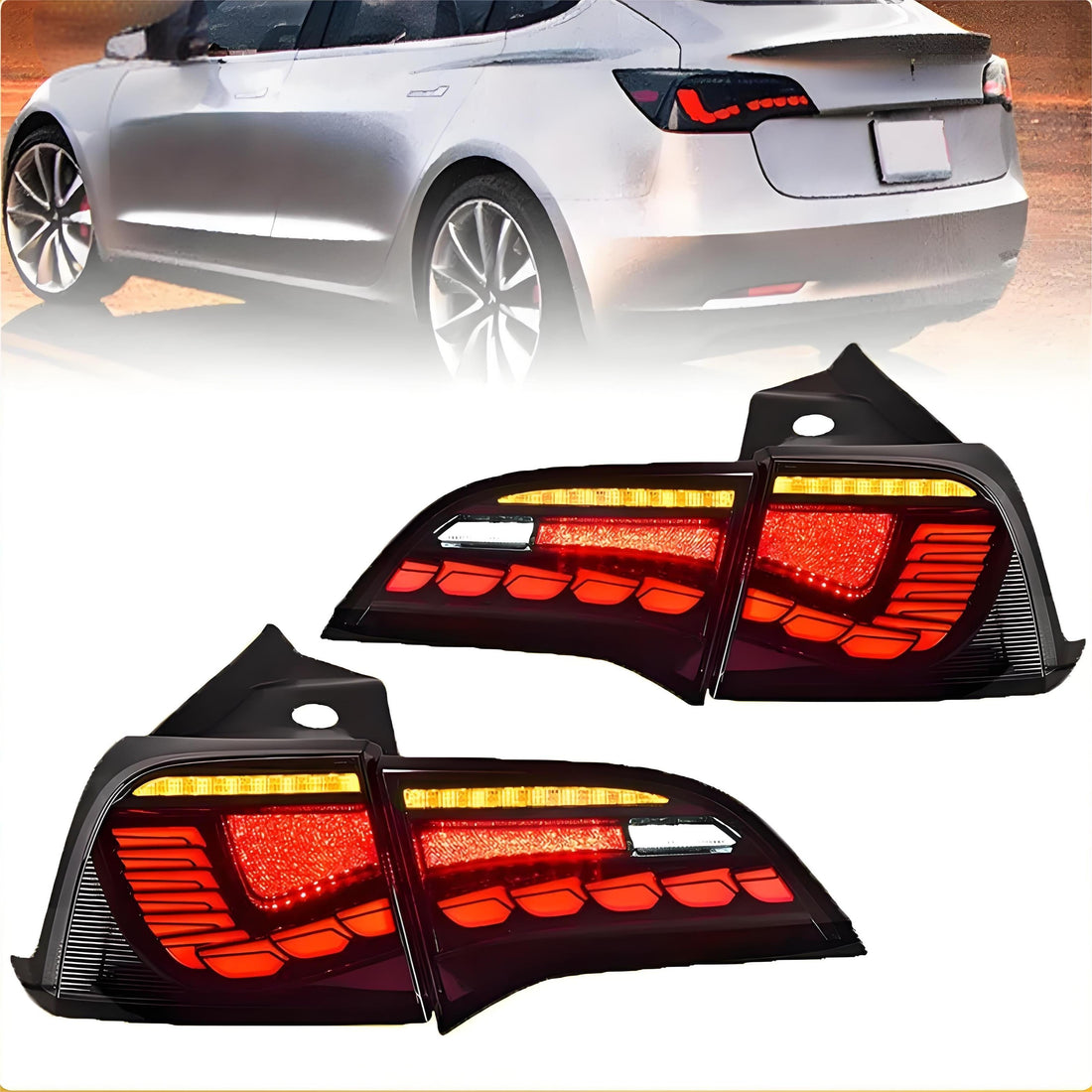 APTESL Dragon Scale Tail Lights for Model 3/Y