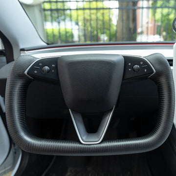 APTESL Full Carbon Fiber Yoke Steering Wheel for Model 3 Highland & Model Y Juniper