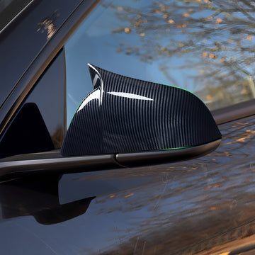 APTESL Mirror Caps for Model S / X ( Sporty Style ) - Dry Carbon Fiber Exterior Mods