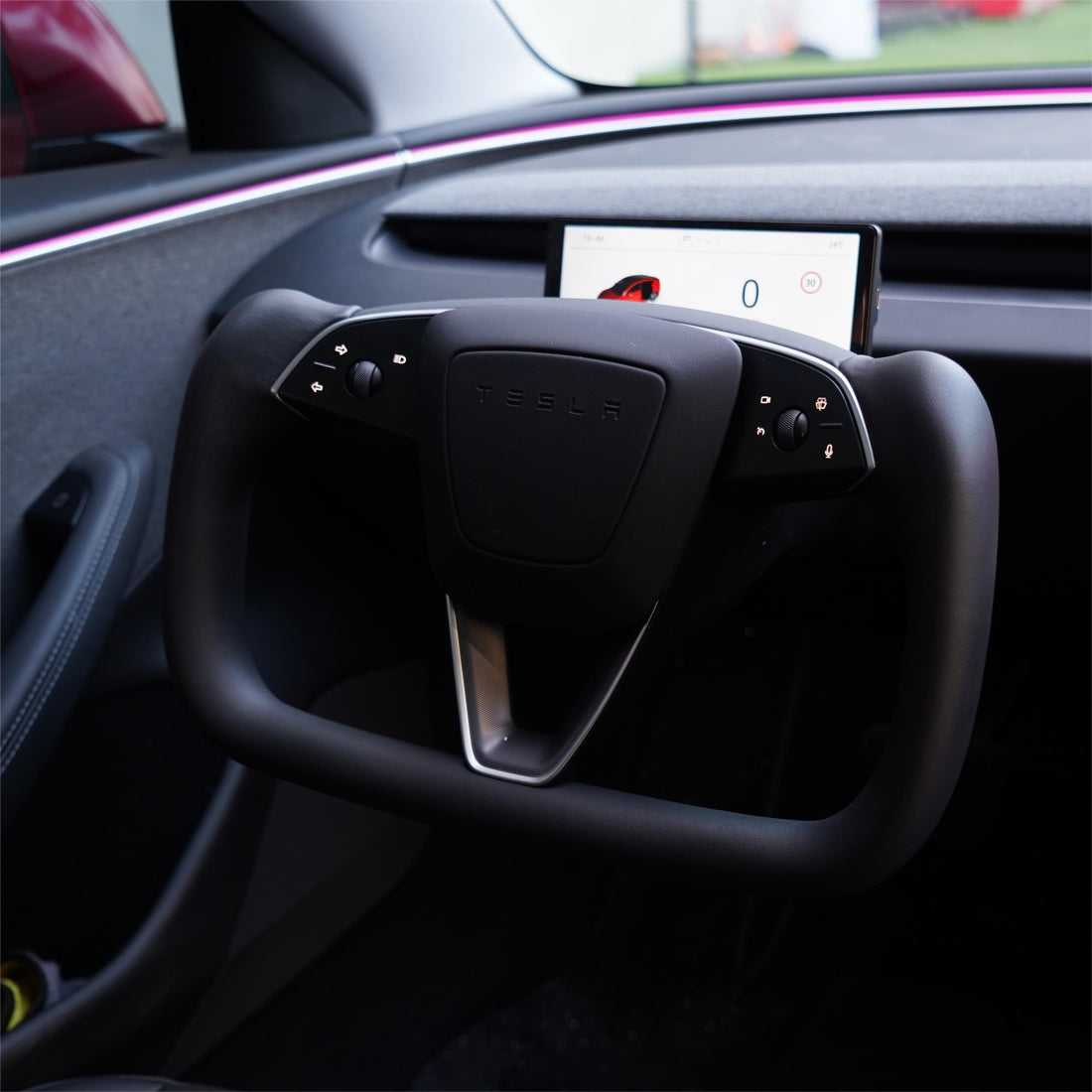 APTESL Model 3 Highland & Model Y Juniper Yoke Plaid Steering Wheel