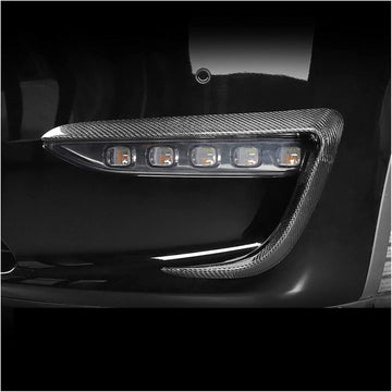 APTESL Tesla Model Y Fog Light Trim - Carbon Fiber Exterior Mods