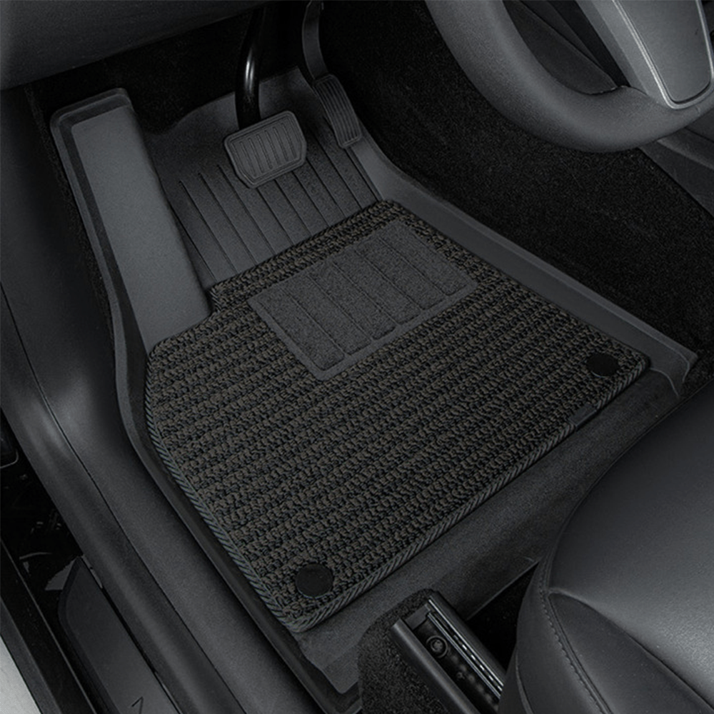 APTESL TPE+Menes Double Layer Floor Mats for Tesla Model 3 & Model Y