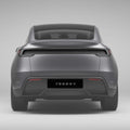 trunk tailgate applique for tesla model y juniper real dry molded carbon fiber