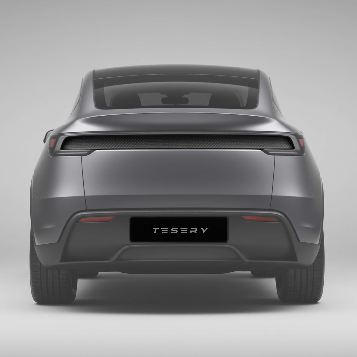 trunk tailgate applique for tesla model y juniper real dry molded carbon fiber