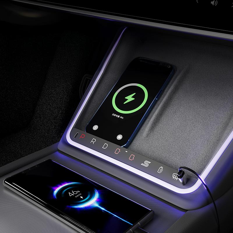 Wireless Charging Smart Button with Ambient Light for Model 3 Highland & New Model Y