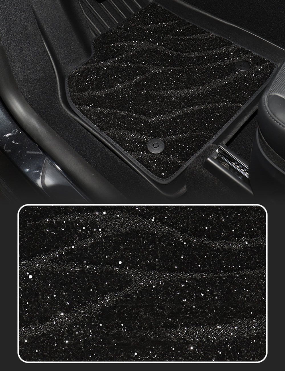 Tesla Y Black Shiny Double Floor Mat