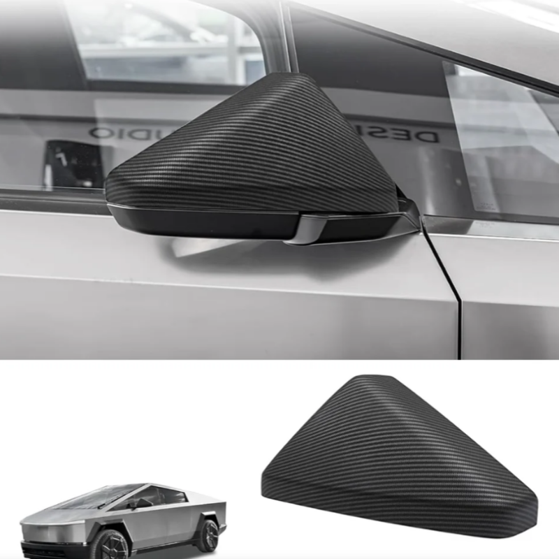 Matte Carbon Fiber Rearview Mirror Cover for Cybertruck