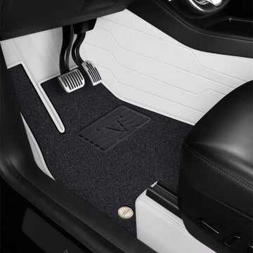All-round white leather Floor Mats for Tesla Model 3 Highland / Y