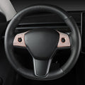 Gold Bling Steering Wheel Buttons Decorate for Tesla Model 3 Model Y