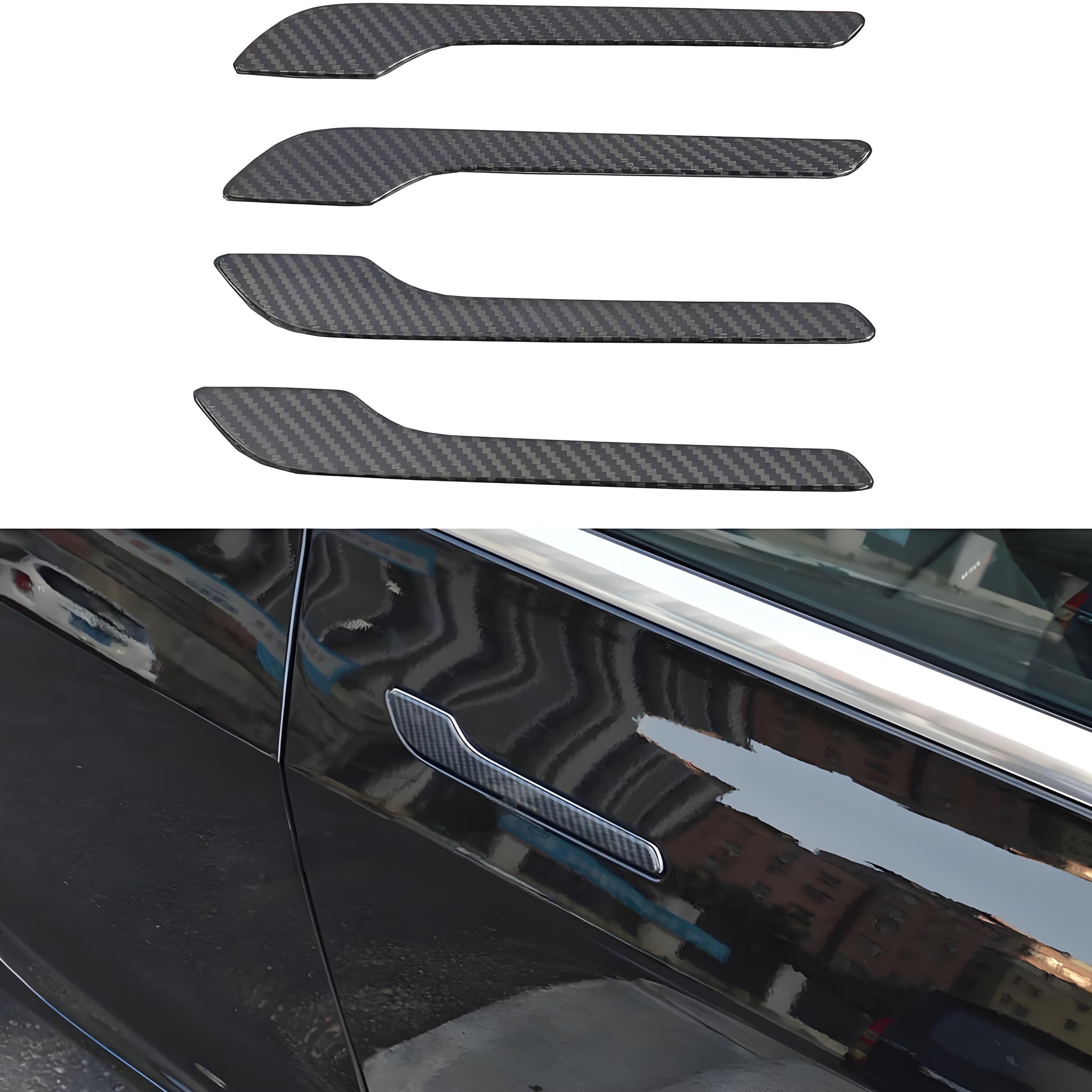 Door Handle Cover Wrap Kit ABS (4Pcs ) For Tesla Model 3 