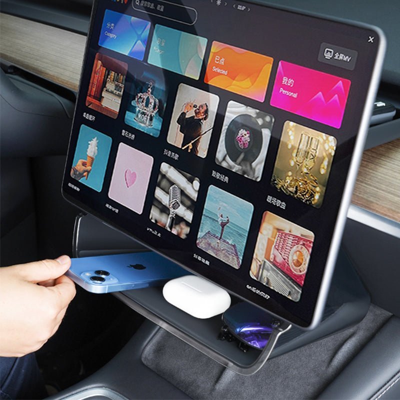 Center Console Organizer Under Screen Storage for Model 3 Highland & New Model Y
