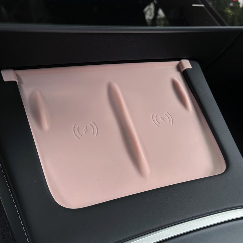 Pink Center Wireless Charging Pad  For Tesla Model 3